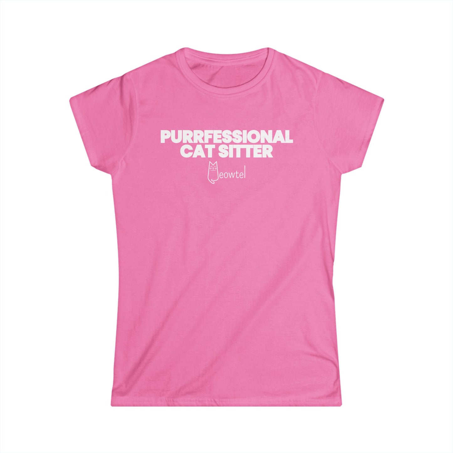 "Purrfessional Cat Sitter" Slim Fit Short Sleeve Tee