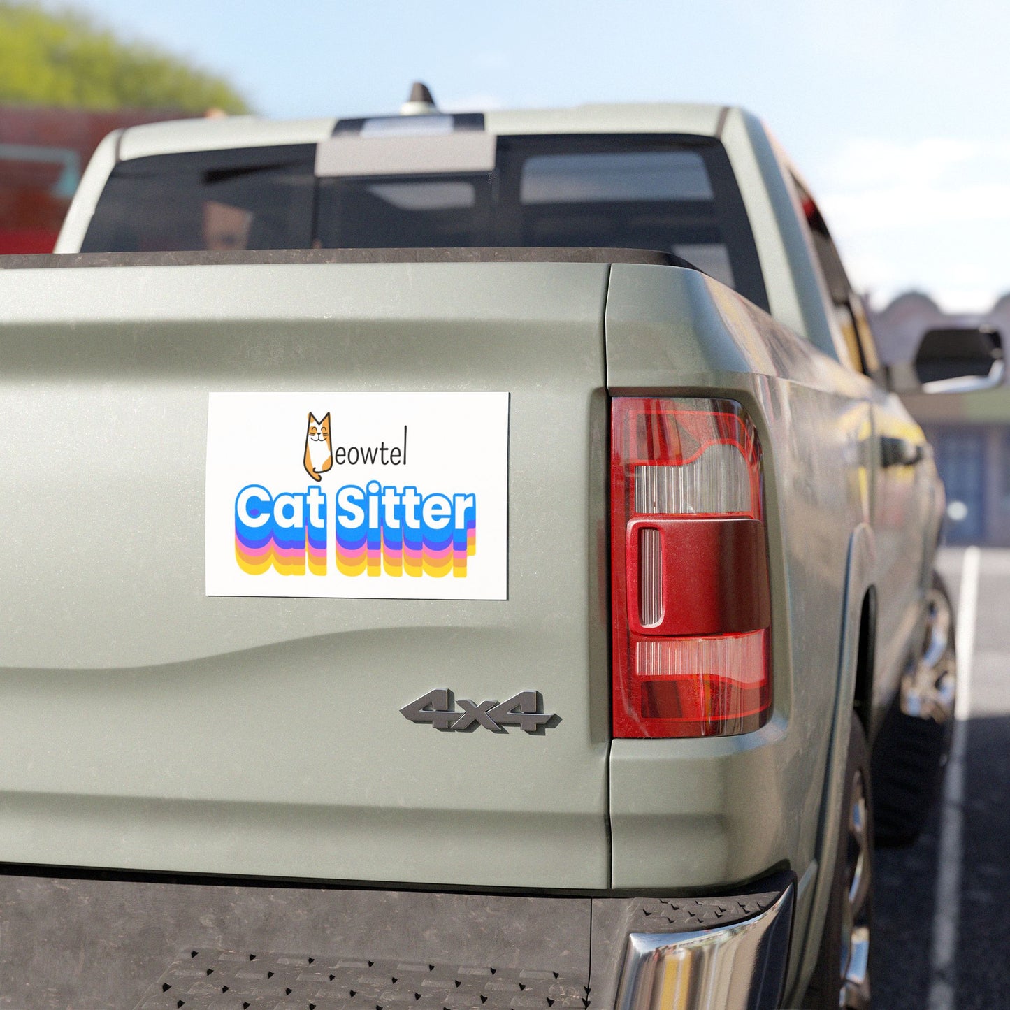 Meowtel Cat Sitter Car Magnet