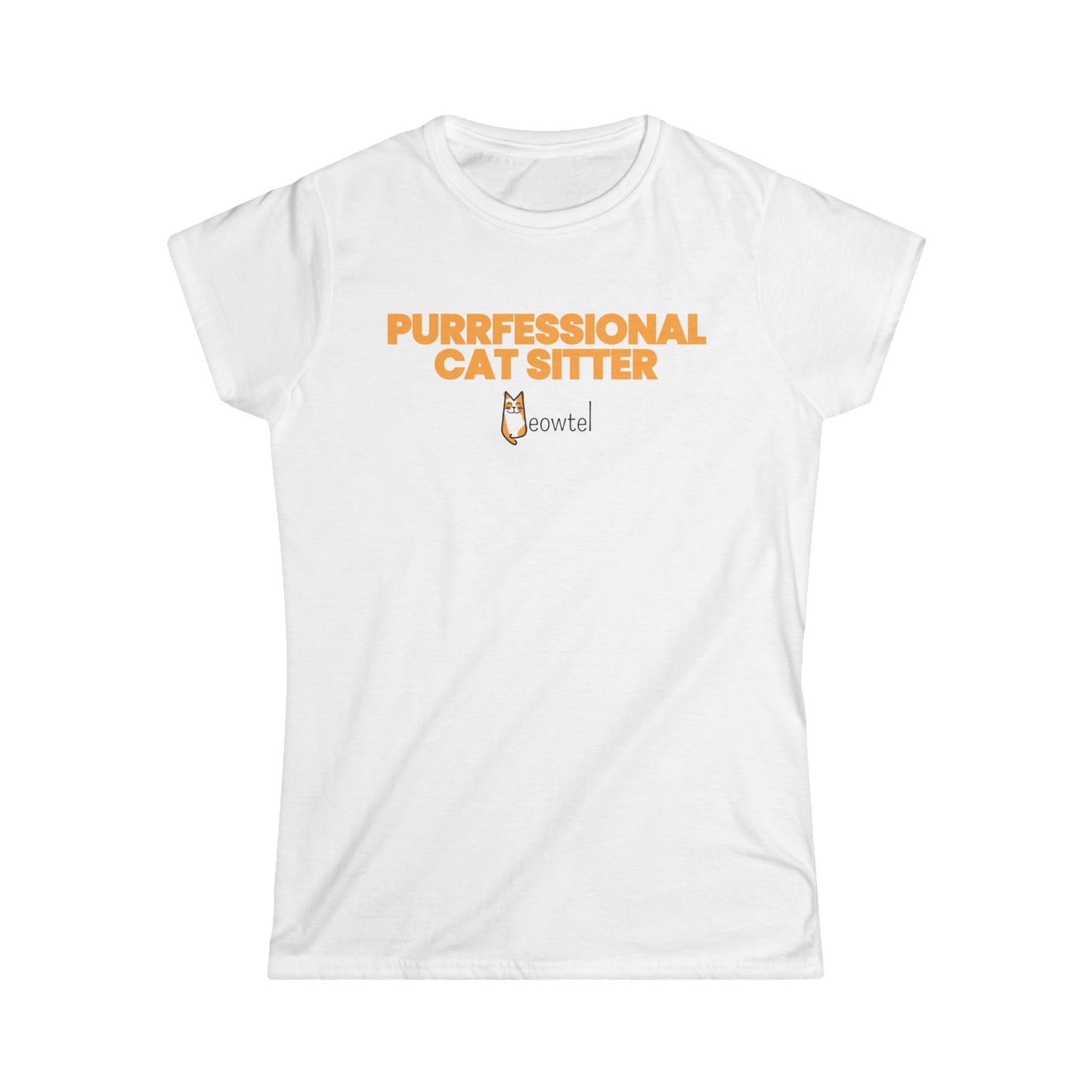 "Purrfessional Cat Sitter" Slim Fit Short Sleeve Tee