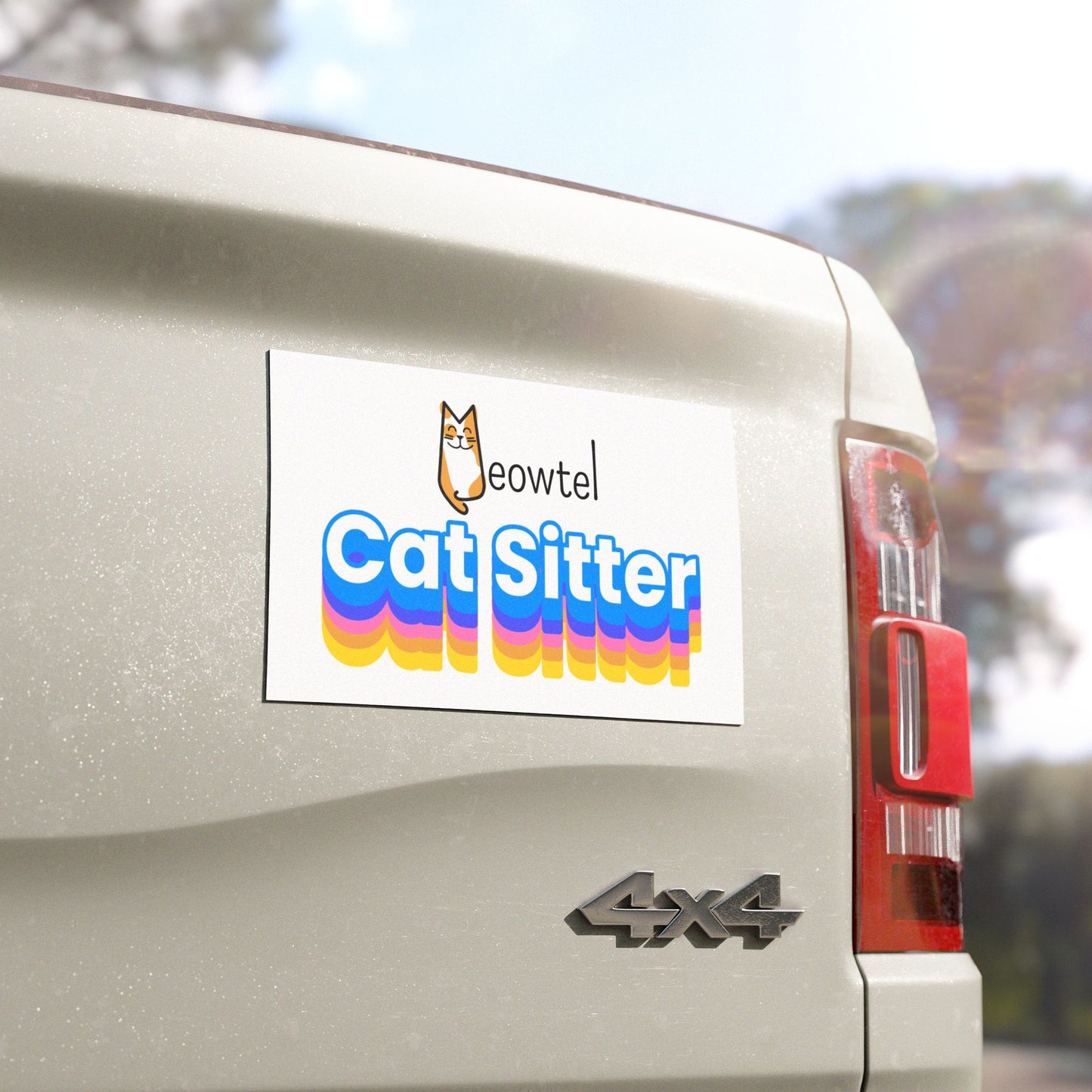 Meowtel Cat Sitter Car Magnet