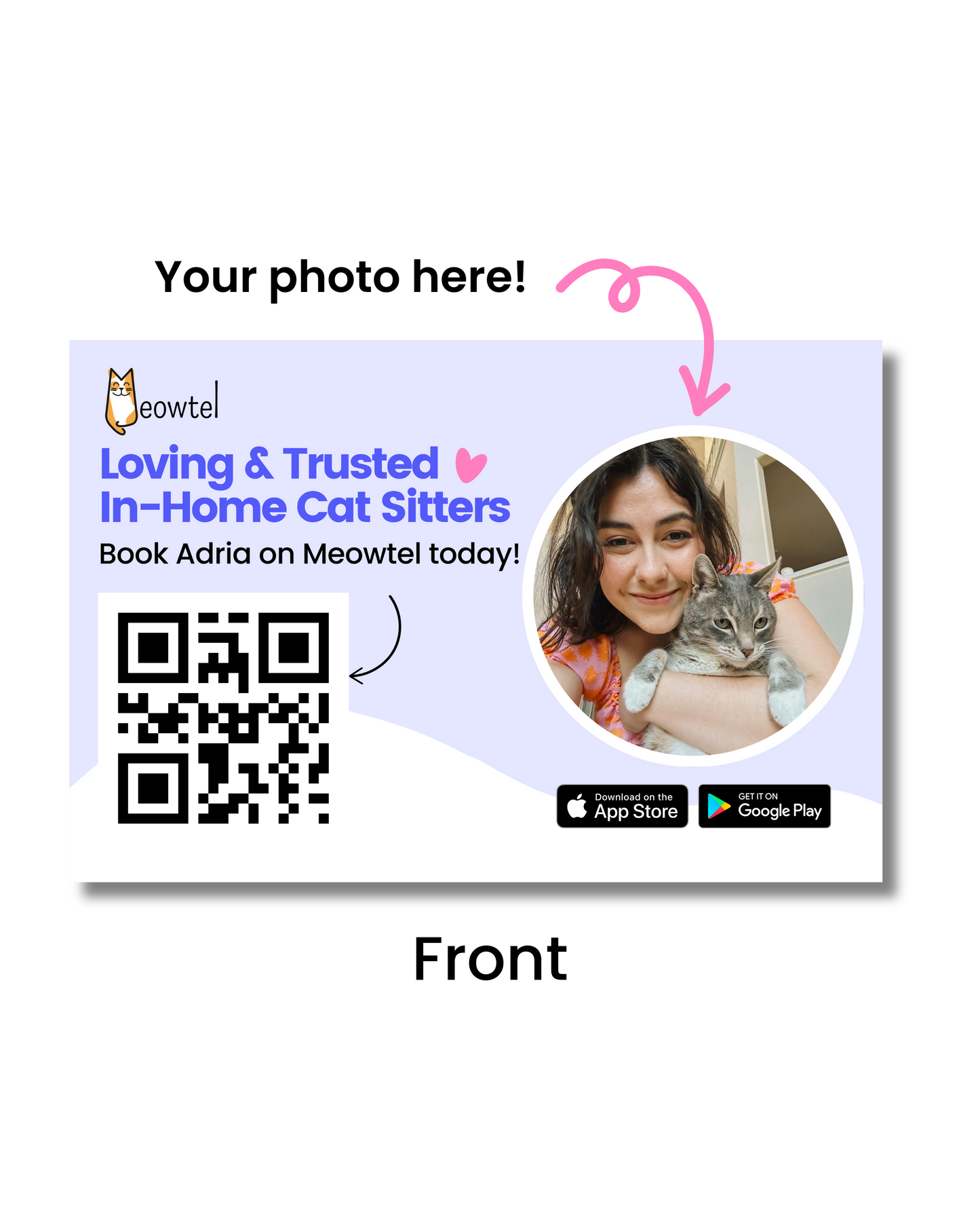 New! - Custom Sitter Postcards (now with your purrsonalized photo!)