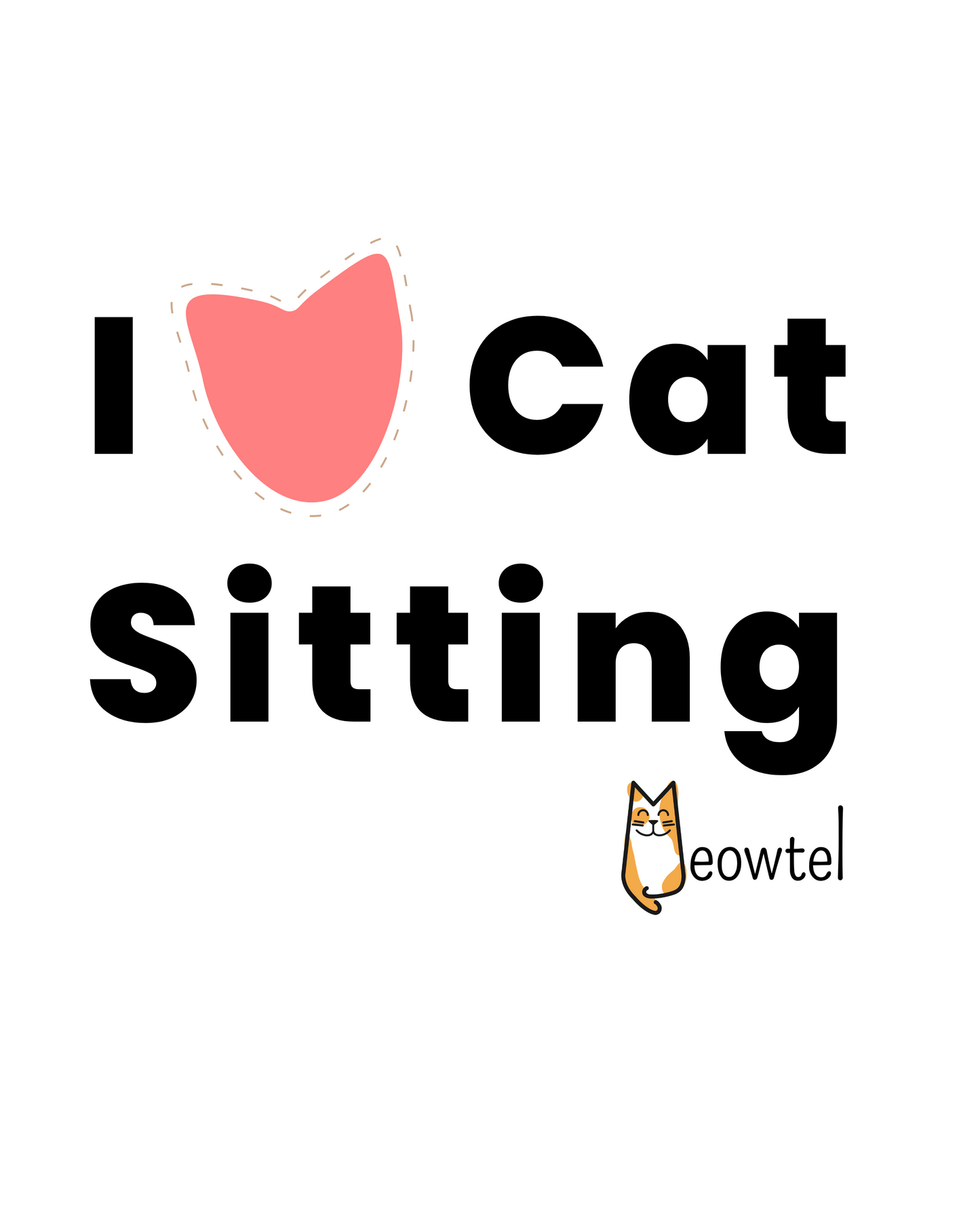 Meowtel "I Heart Cat Sitting" Unisex Tee (Multiple Colors)