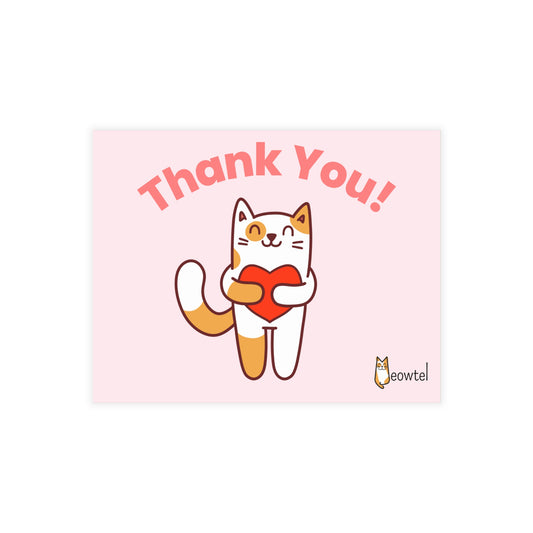 Timothy Heart Thank You Postcards With Envelopes - 10 Pack