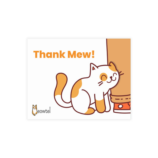 "Thank Mew" Postcards With Envelopes - 10 Pack