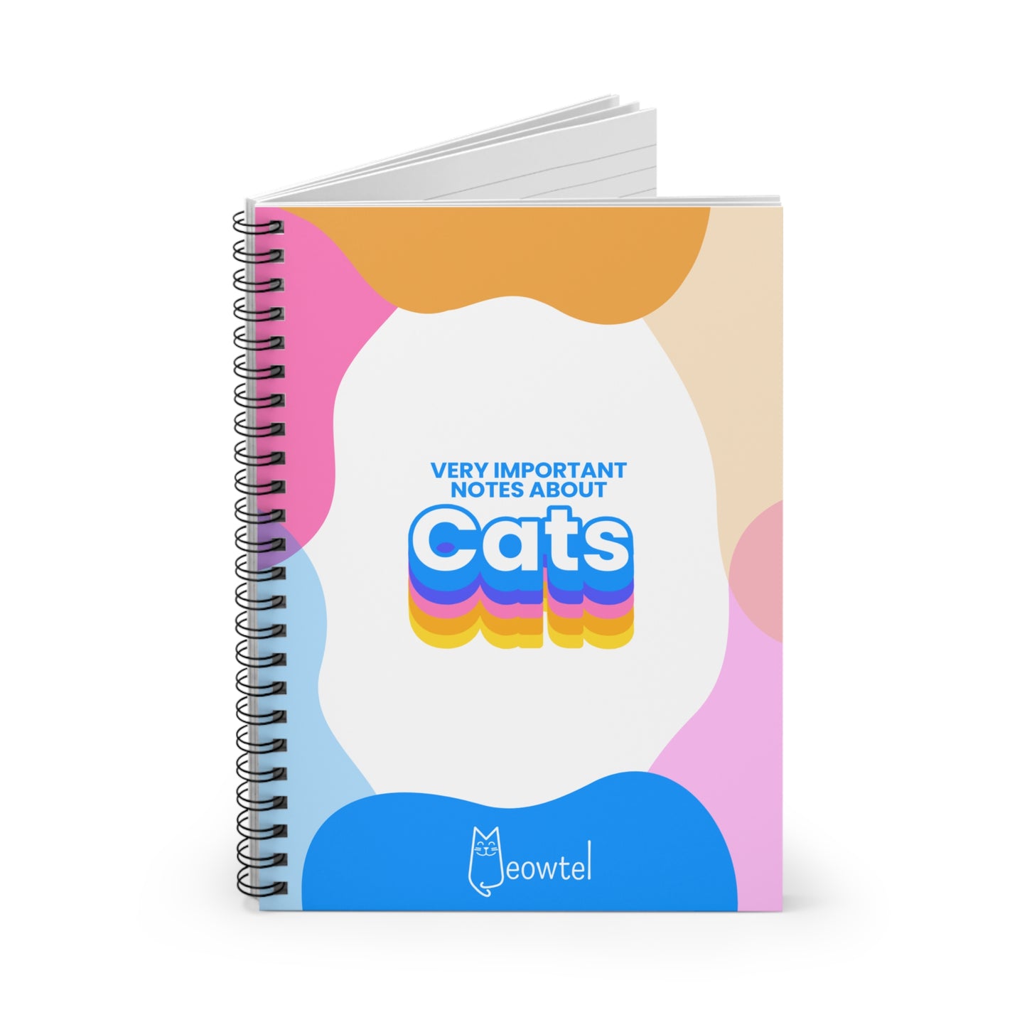 "Very Important Notes About Cats" Spiral Notebook