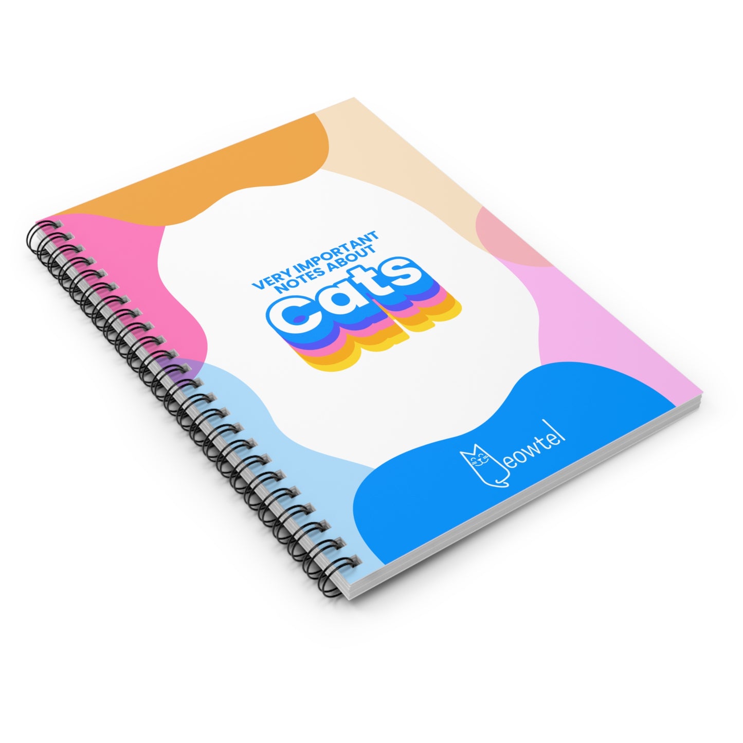 "Very Important Notes About Cats" Spiral Notebook