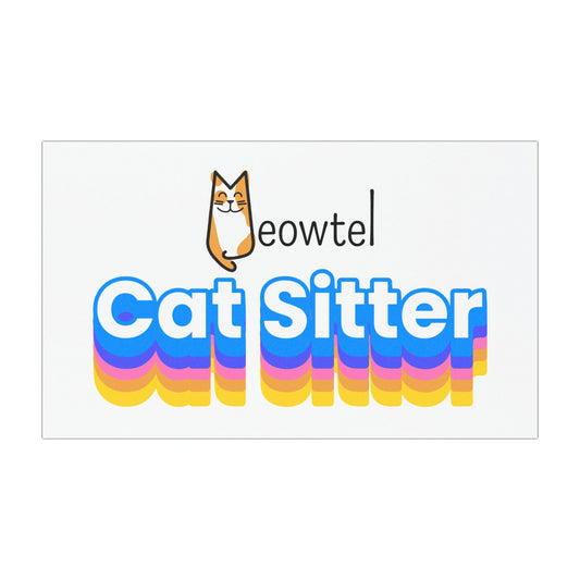 Meowtel Cat Sitter Car Magnet