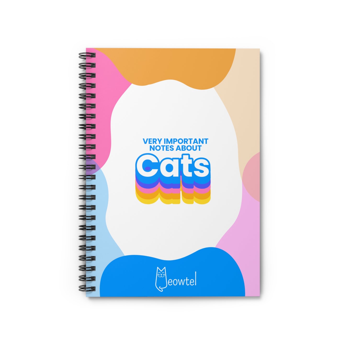 "Very Important Notes About Cats" Spiral Notebook