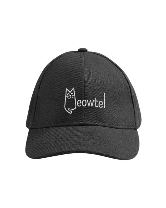 Cotton Embroidered Meowtel Hat