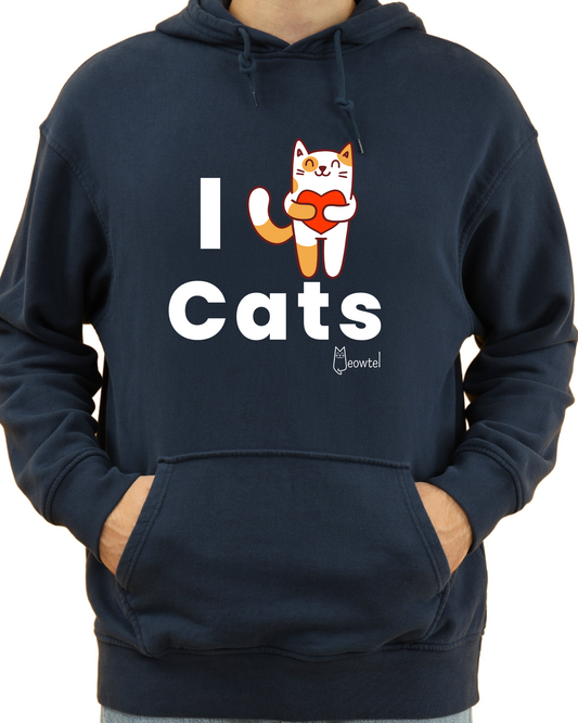 Timothy "I Heart Cats" Unisex Pullover Hoodie