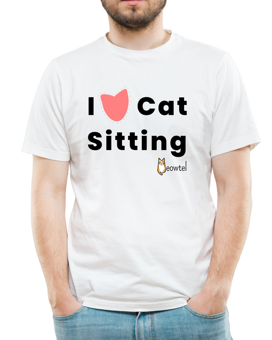 Meowtel "I Heart Cat Sitting" Unisex Tee (Multiple Colors)