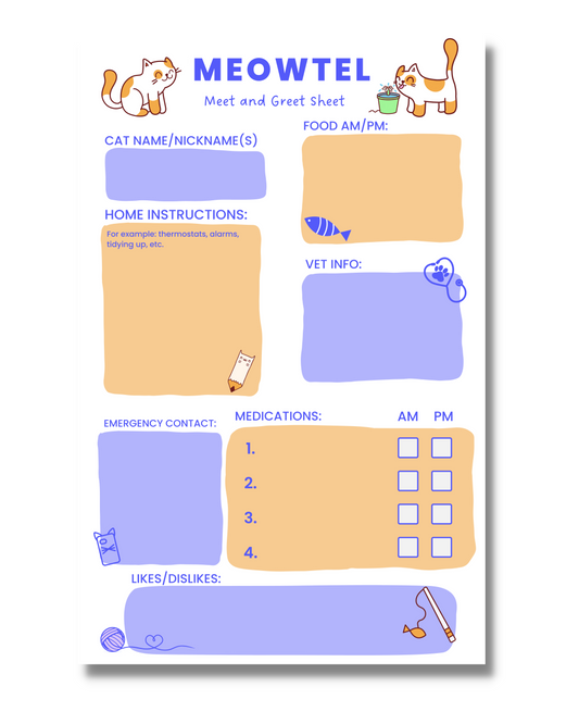 Meowtel Meet & Greet Notepad